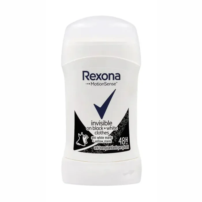 rexona-motion-sense-woman-deodorant-stick-invisible-black-white-40ml-woman rexona invisible black and white woman